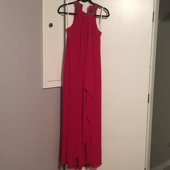 Long red slitted XScape dress. Worn once. Size 6 - Picture 1 of 3